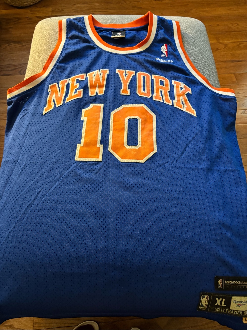 Reebok Blue and Orange New York Basketball Jersey No.10